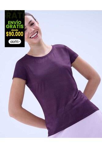 Camiseta Para Mujer Manga Corta Color Morado Marca Ostu #40092271 Ostu