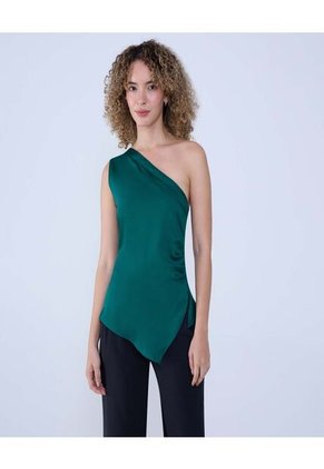 Blusa Para Mujer Manga Sisa Color Verde Marca Ostu #40121087