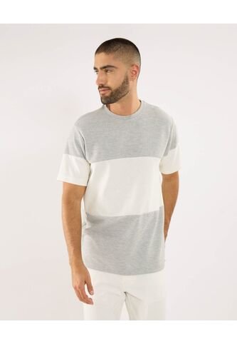 Camiseta Para Hombre Manga Corta Cuello Redondo Color Gris Marca Ostu #60091782 Ostu