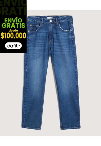 Jean  Para Hombre Straight Color Azul Marca Ostu #60168678 Ostu