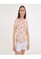 Camiseta Para Mujer Manga Corta Cuello Redondo Color Piel Marca Ostu #40092492 de Ostu