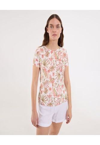 Camiseta Para Mujer Manga Corta Cuello Redondo Color Piel Marca Ostu #40092492 Ostu