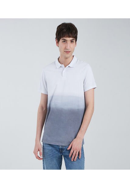 Polo Para Hombre Cuello Tejido Sin Bolsillo Color Blanco Marca Ostu #60110558