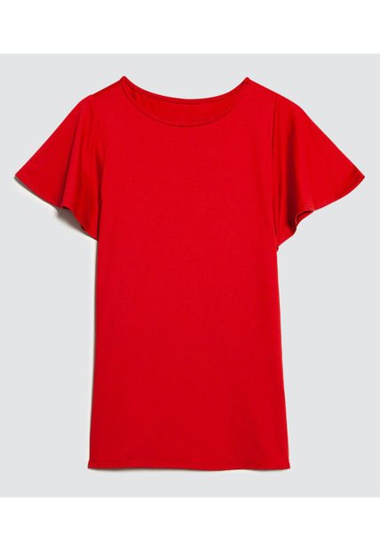 Camiseta Para Mujer Manga Corta Color Rojo Marca Ostu #40092224