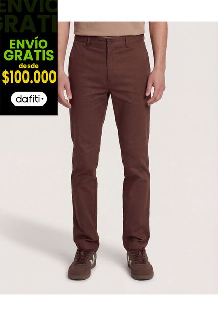 Pantalón  Para Hombre Chino Color Café Marca Ostu #60070541