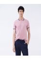 Polo Para Hombre Cuello Tejido Sin Bolsillo Color Rosa Marca Ostu #60110536 de Ostu