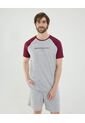 Camiseta Para Hombre Manga Corta Cuello Redondo Color Gris Marca Ostu #60091744 de Ostu