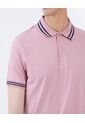 Polo Para Hombre Cuello Tejido Sin Bolsillo Color Rosa Marca Ostu #60110536 de Ostu