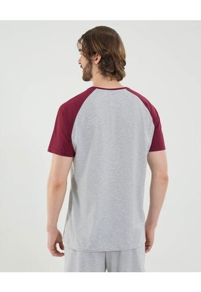 Camiseta Para Hombre Manga Corta Cuello Redondo Color Gris Marca Ostu #60091744
