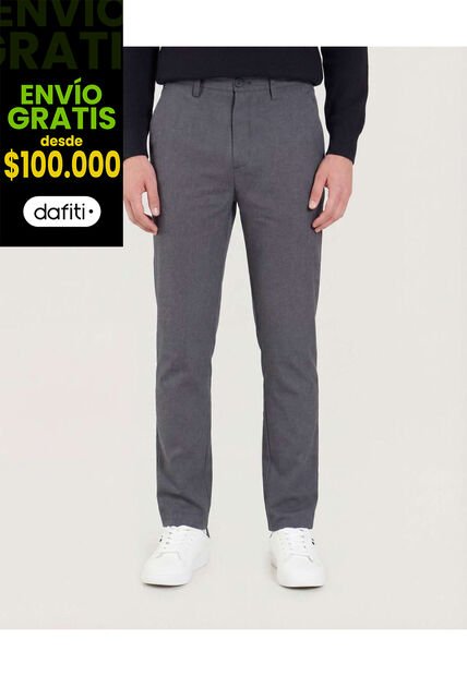 Pantalón  Para Hombre Chino Color Negro Marca Ostu #60070569