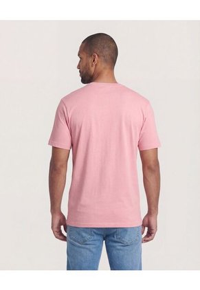 Camiseta  Para Hombre Manga Corta Cuello Redondo Color Coral Marca Ostu #60091674