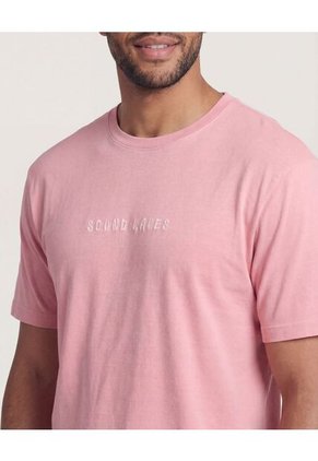 Camiseta  Para Hombre Manga Corta Cuello Redondo Color Coral Marca Ostu #60091674