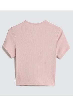 Crop Top Para Mujer Manga Corta Color Rosa Marca Ostu #40092152