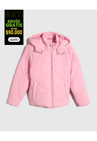 Chaqueta Para Niña Acolchada Color Rosa Marca Ostu #90080039 Ostu