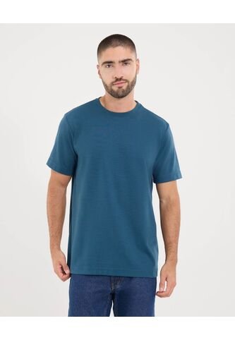 Camiseta Para Hombre Manga Corta Cuello Redondo Color Azul Marca Ostu #60091787 Ostu