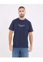 Camiseta  Para Hombre Manga Corta Cuello Redondo Color Azul Marca Ostu #60091790 de Ostu
