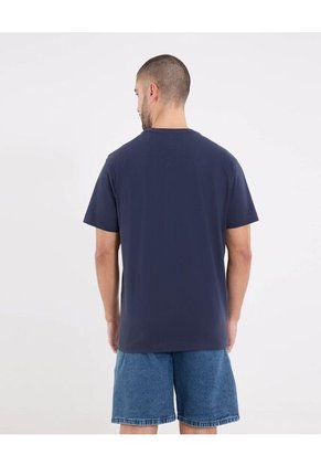 Camiseta  Para Hombre Manga Corta Cuello Redondo Color Azul Marca Ostu #60091790