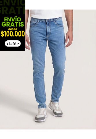 Jean  Para Hombre Skinny Color Azul Marca Ostu #60160449 Ostu