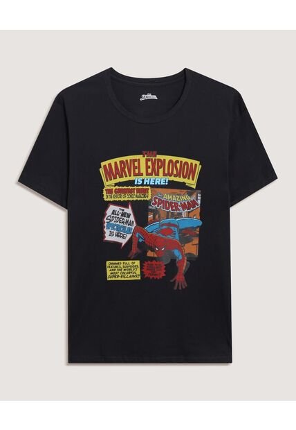 Camiseta  Para Hombre Manga Corta Cuello Redondo Color Negro Marca Ostu #60091921