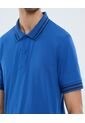 Polo Para Hombre Cuello Tejido Sin Bolsillo Color Azul Marca Ostu #60110769 de Ostu