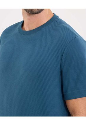 Camiseta Para Hombre Manga Corta Cuello Redondo Color Azul Marca Ostu #60091787
