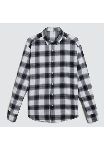 Camisa Para Hombre Manga Larga Sin Bolsillo Color Negro Marca Ostu #60010662 Ostu