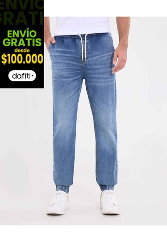 Jean  Para Hombre Jogger Color Azul Marca Ostu #60160457 Ostu
