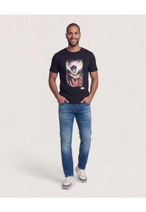 Camiseta  Para Hombre Manga Corta Cuello Redondo Color Negro Marca Ostu #60091927