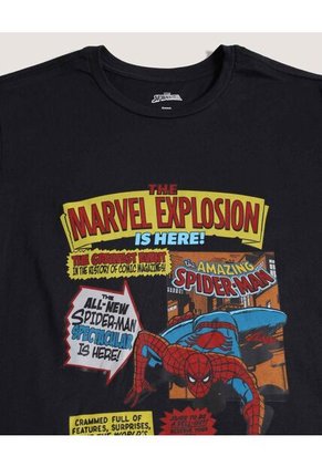 Camiseta  Para Hombre Manga Corta Cuello Redondo Color Negro Marca Ostu #60091921