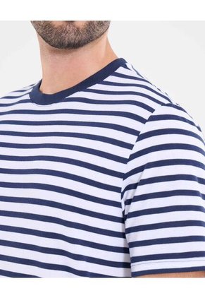 Camiseta  Para Hombre Manga Corta Cuello Redondo Color Blanco Marca Ostu #60091812