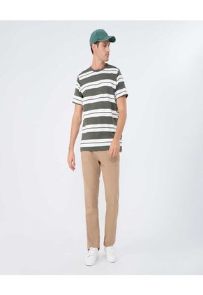 Camiseta Para Hombre Manga Corta Cuello Redondo Color Verde  Marca Ostu #60091423