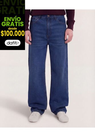 Jean  Para Hombre Loose Color Azul Marca Ostu #60160454 Ostu