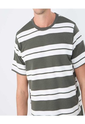 Camiseta Para Hombre Manga Corta Cuello Redondo Color Verde  Marca Ostu #60091423