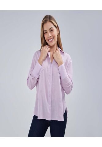 Blusa Para Mujer Manga Larga Color Morado Marca Ostu #40120993 Ostu