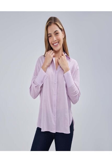Blusa Para Mujer Manga Larga Color Morado Marca Ostu #40120993