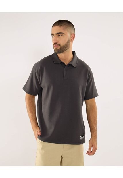Polo Para Hombre Cuello Maquina Sin Bolsillo Color Gris Marca Ostu #60110815
