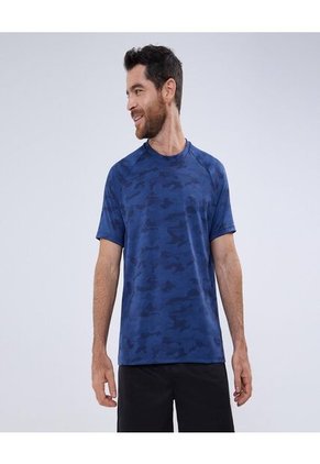Camiseta Para Hombre Manga Corta Color Azul  Marca Ostu #60091300
