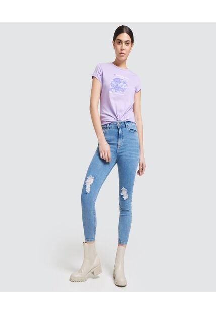 Jean Para Mujer Push Up Color Azul  Marca Ostu #40160247