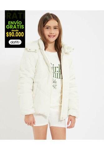 Chaqueta Para Niña Acolchada Color Crema Marca Ostu #90080039 Ostu