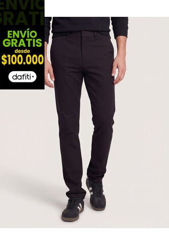 Pantalón  Para Hombre Chino Color Negro Marca Ostu #60070573 Ostu