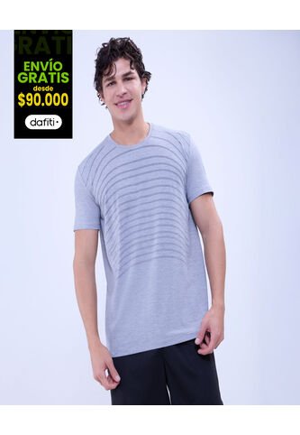 Camiseta Para Hombre Manga Corta Color Gris  Marca Ostu #60091508 Ostu