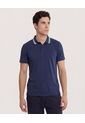 Polo  Para Hombre Cuello Tejido Sin Bolsillo Color Azul Marca Ostu #60110901 de Ostu