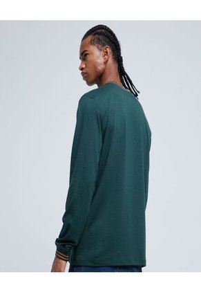 Camiseta Para Hombre Manga Larga Color Verde  Marca Ostu #60091312