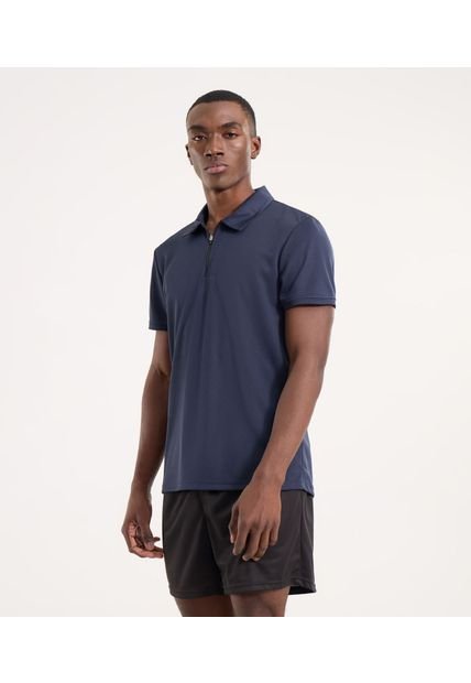 Polo Para Hombre Cuello Maquina Sin Bolsillo Color Azul Marca Ostu #60110830