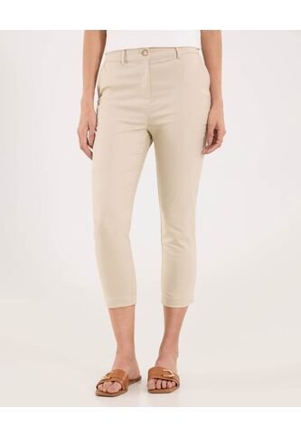 Pantalon Para Mujer Capri Color Beige Marca Ostu #40070771 Ostu
