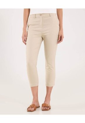 Pantalon Para Mujer Capri Color Beige Marca Ostu #40070771