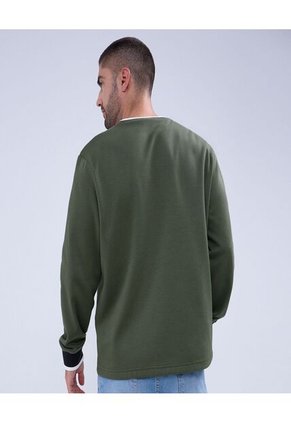 Buzo Para Hombre Cuello Redondo Color Verde Marca Ostu #60060452