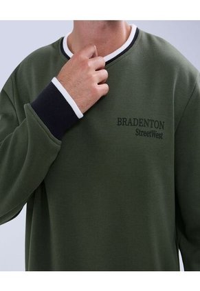 Buzo Para Hombre Cuello Redondo Color Verde Marca Ostu #60060452