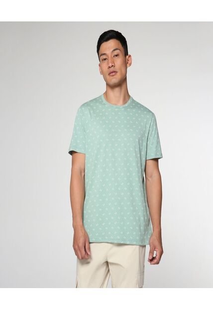 Camiseta Para Hombre Manga Corta Color Verde  Marca Ostu #60090855