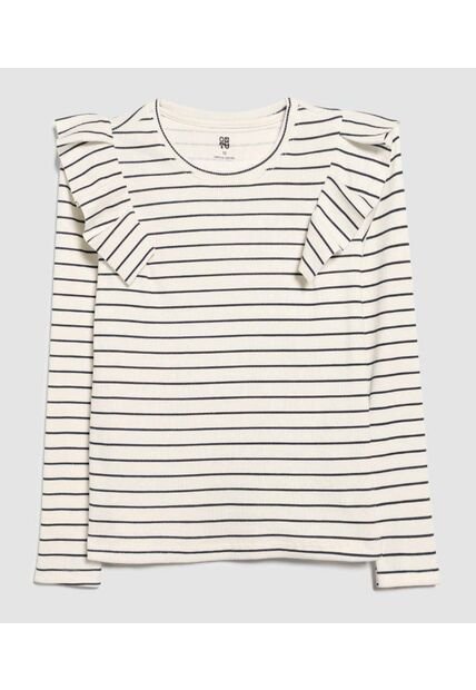 Camiseta Para Niña Manga Larga Color Azul  Marca Ostu #90090219